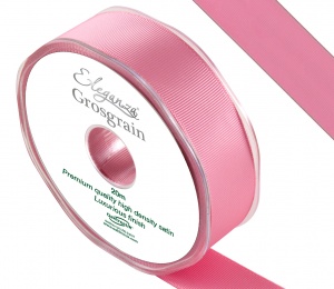 Grosgrain Ribbon 25mm x 20m Classic Pink